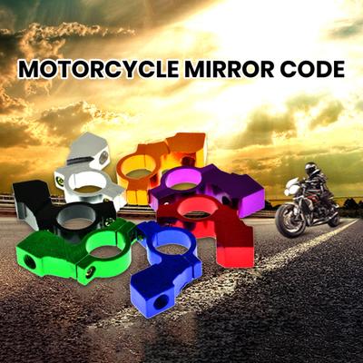1 Pair Motorcycle Handlebar Mirror Mount M10 Thread Aluminum Rearview Mirror Holder Clamp Adapter Motorbike ATV Scooter Modification Accessories