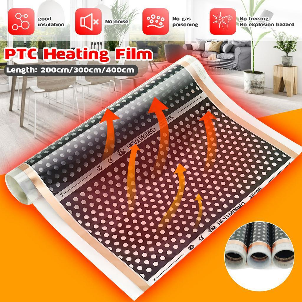 AC 200~240V 220W/m Infrared Heating Film Width Underfloor Heating Film 50/60Hz Electric Warm Floor System Heating Foil Mat  50CM