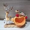 Deer Figurine Storage Ornament, Lucky Wealth Deer Decor for Desk & TV Cabinet