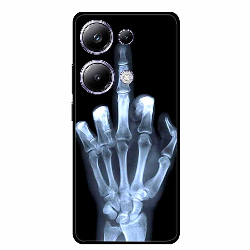 For Xiaomi Poco M6 Pro 4G Phone Case Cover Wolf Shockproof Black Silicone Soft Back Cover Cases For Poco M6 Pro Case M 6 M6Pro