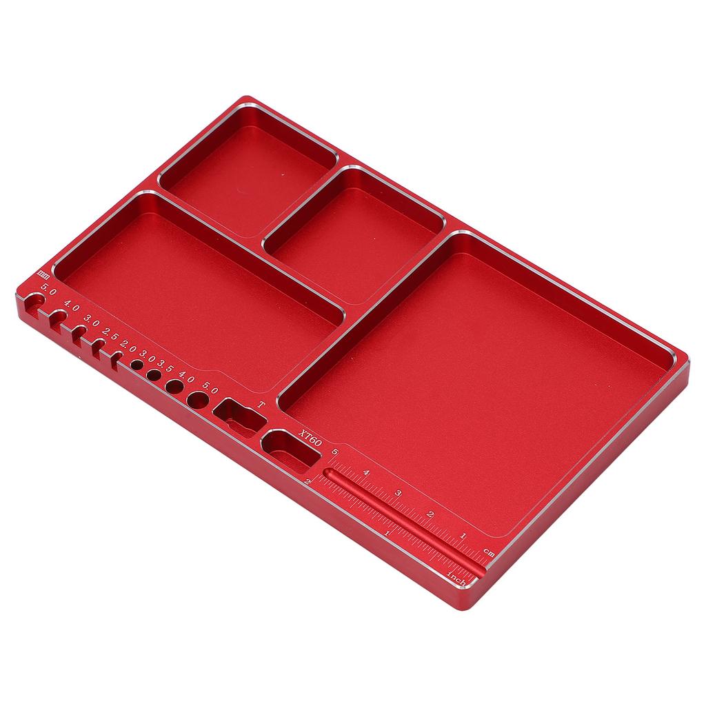 Magnetic Screw Tray Aluminium Alloy Magnetic Adsorption Widely Used Magnetic Parts Tray with Magnetic Pad for RC Repair