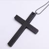 2025  Cool Punk Gothic Wood Cross Pendant Necklace For Women Men Vintage Black White Hip Hop Y2K Necklace Party Jewelry Gift