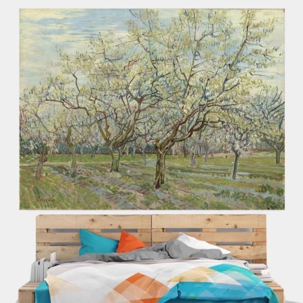 Landscape Background Cloth Ins Hanging Cloth Art Living Room Wall Cloth Bedside Decoration Tapestry Bedroom Wall Blanket