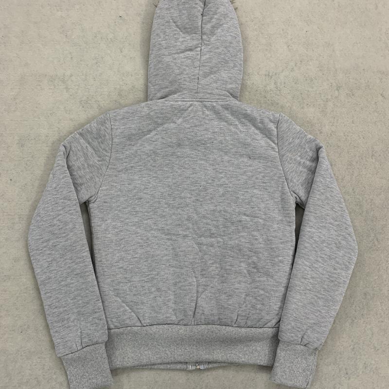 European and American street retro plush collar loose embroidered unisex spring and autumn hoodie