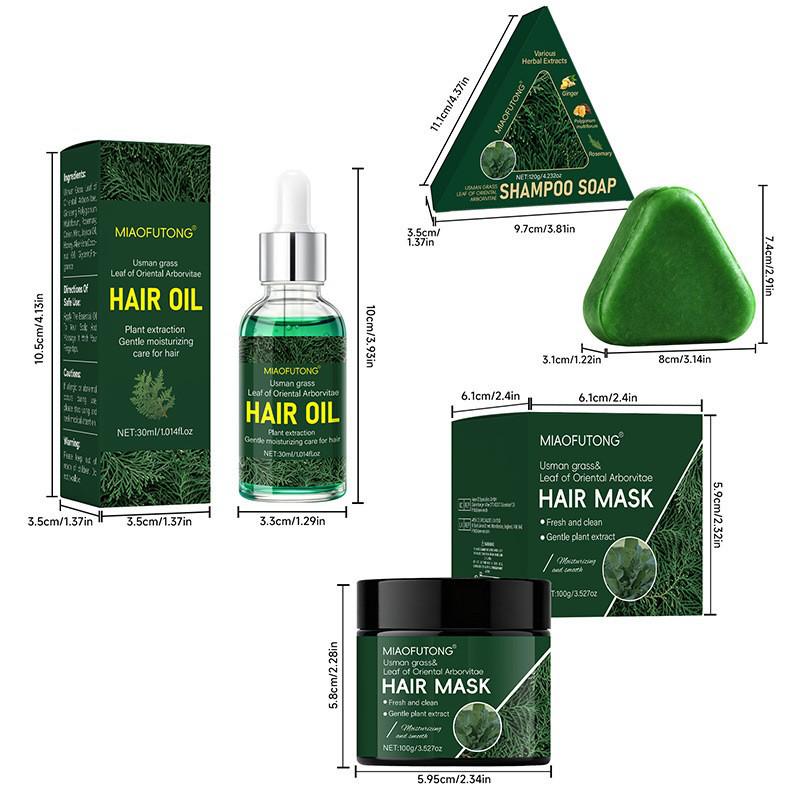 Usmaan Grass Cypress Leaf Hydrating Hair Mask - Moisturizes & Nourishes for Smooth Hair, Customizable OEM Options Available