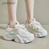 Fashion Women's Platform Sneakers New Spring Autumn Casual Chunky Women Vulcanized Shoes Beige Black Lace Up Sport Tennis Zapatillas