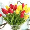 10Pcs/Set New Silicone Tulip Artificial Flower Real Touch Fake Flower Bouquet For Wedding Decoration Flowers Home Garen Decor