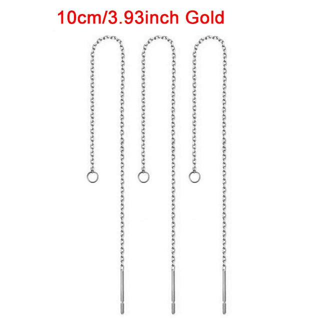 10PCS/lot Stainless Steel Threader Chain Earrings Findings For Jewelry DIY Making Drop Earrings Tassel Chain Accessories
