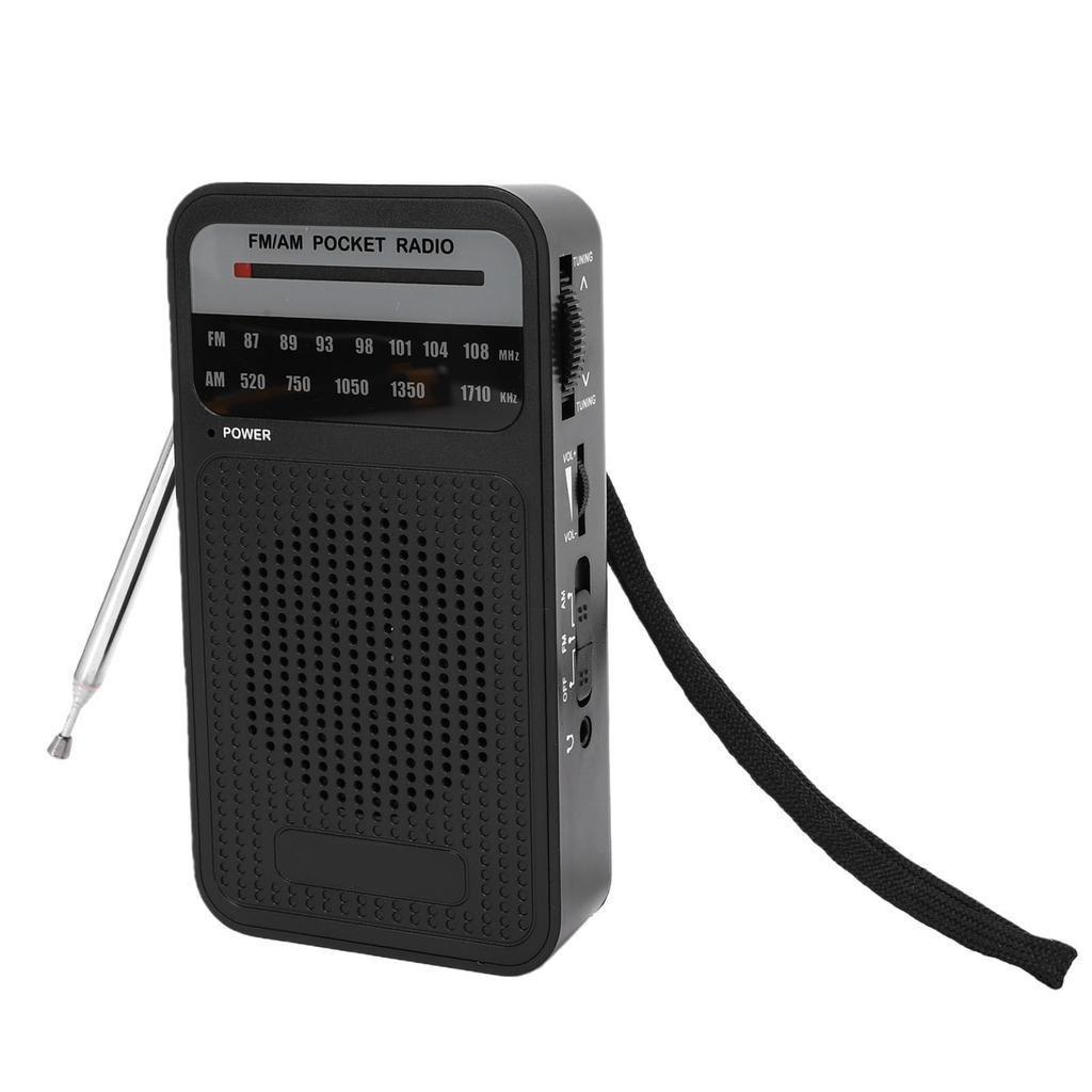 Portable AM FM Radio Anti Interference Transistor Radio with Loud Speaker 3.5mm Headphone Jack Battery Operated for