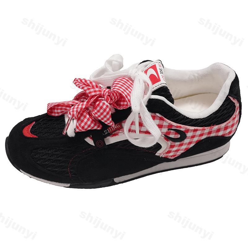 Fashion Retro Interior Height Increasing Fashion Casual Shoes Women's Summer 2025 New Soft Soled Mesh Breathable Fashion Chunky sneakers