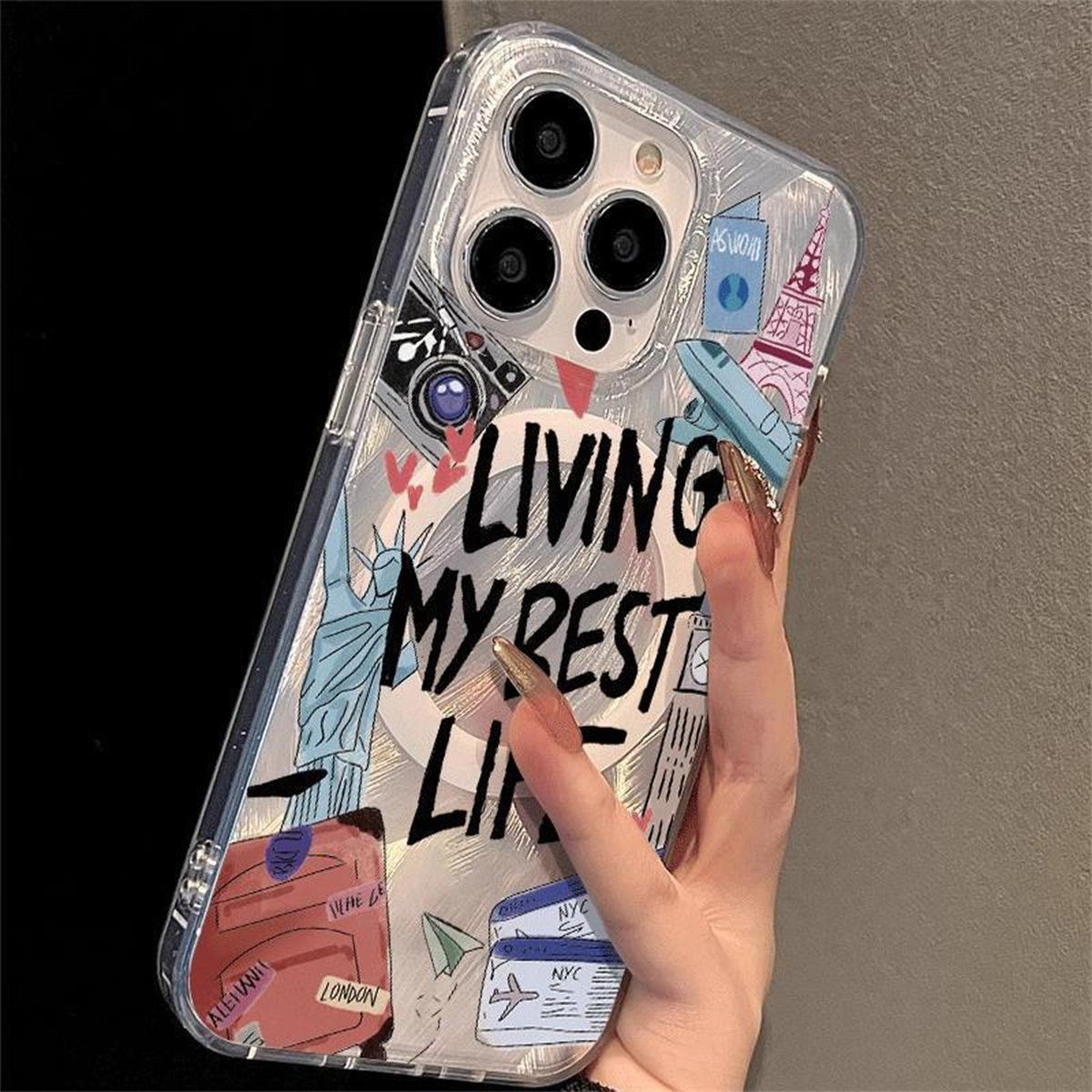 

Mobile Phone Case for Apple 16pro Magnetic Suction for Apple Lens Protective Case New Mobile Phone Case Girls New Mobile Phone Case For iPhone 16PROMAX