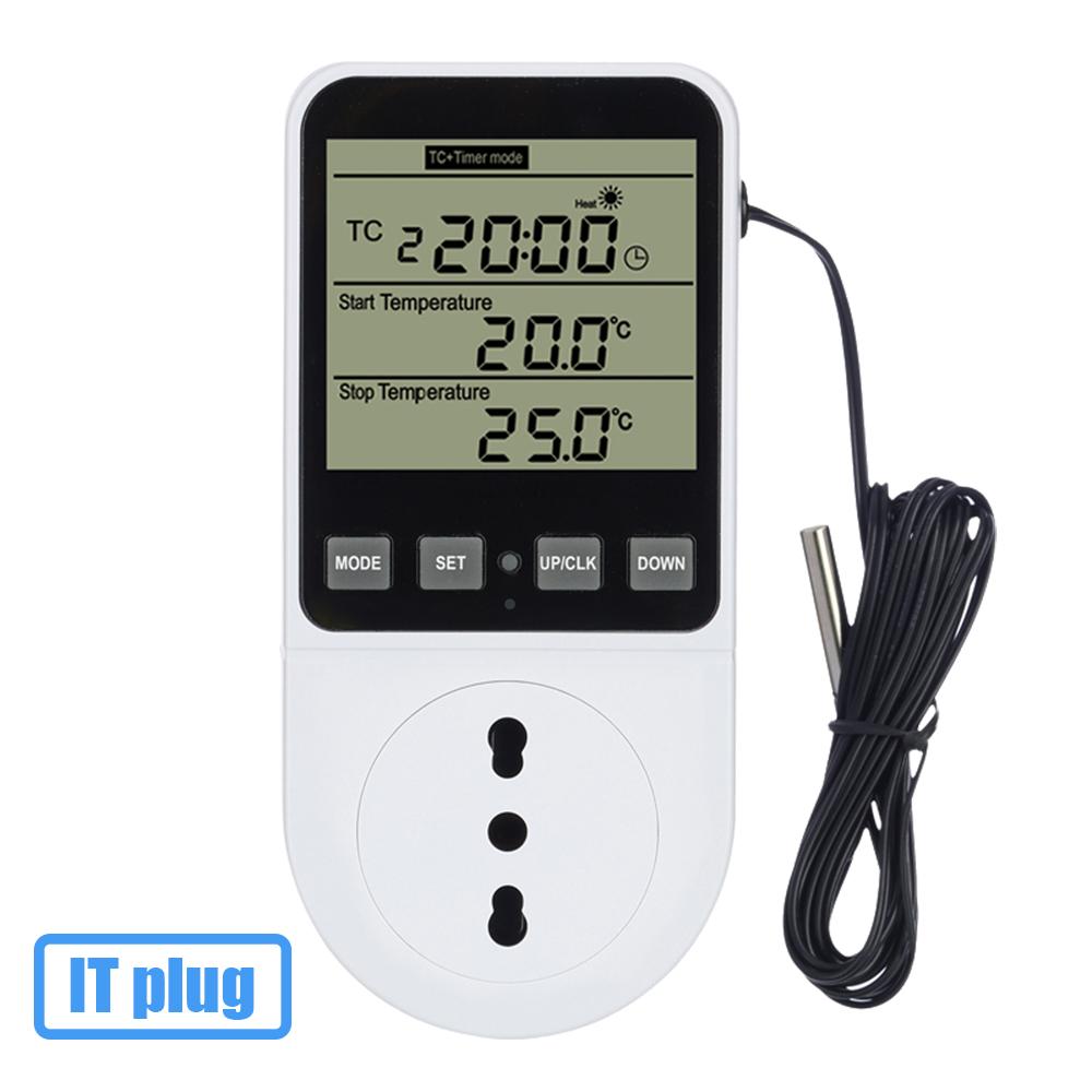 New 120-230V Thermostat Socket Digital Temperature Controller Socket Outlet Heating Cooling Switch for Refrigerator Aquaculture
