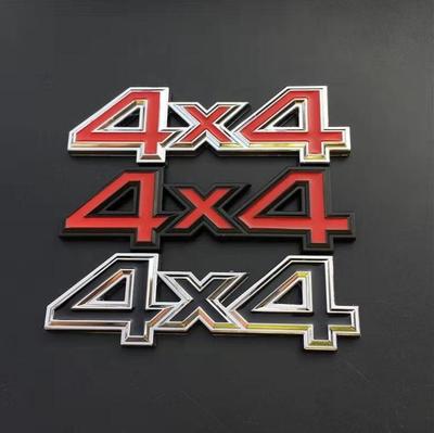 4X4 Metal Emblem for Jeep: 3D Decorative Four-Wheel Drive Body Sticker