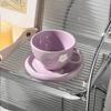 OLOEY Hand-painted Floral Ceramic Coffee Cup & Saucer Set