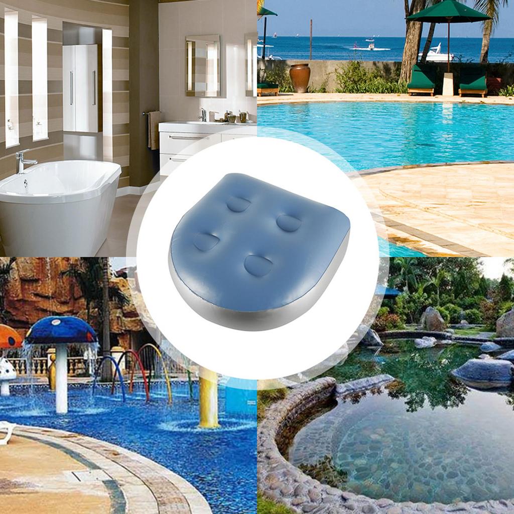 Bälteskudde Badtunna Spabad Kudde Spabad och Badtunna Förhöjningskudde Badrumsspabadskudde Uppblåsbar och Vattenfylld Dubbelsidig