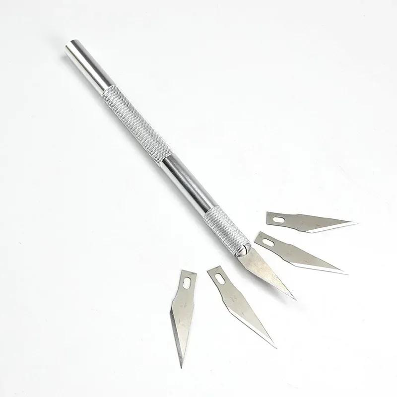 1/2/3/4/5/6 Set Anti-Rutsch Metall Skalpell Messer Werkzeuge Kit Cutter Gravur Bastelmesser für Mobiltelefon DIY Reparatur Handwerkzeuge
