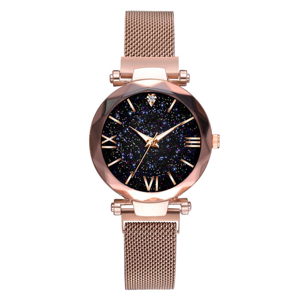 Reloj Mujer Luxury Starry Sky Women Watches Magnetic Mesh Belt Band Watch Women's Fashion Dress Wristwatch Zegarek Damski