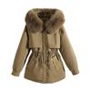 The New Pie Overcomes the Coat for Women's Medium and Long Korean Version of the Waist Cotton-padded Jacket with Down Cotton-padded Jacket.