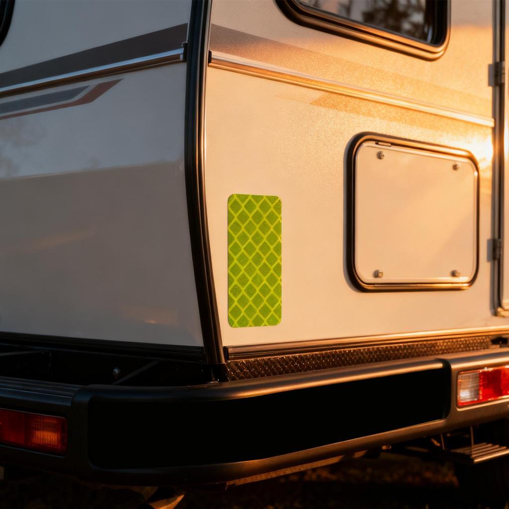 Reflective Stickers for Bike Waterproof Scratch Decals Reflective Vehicle Adhesive Stickers for Trailer Automotive Motorcycles