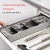 Kitchen Drawers Cutlery Compartment Storage Box Cutlery Spoon Box Tray Kitchen Storage Rack Kitchen Stainless Steel Fork Box