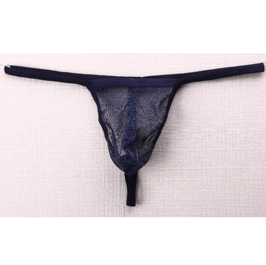 Pánské G-String síť Příze Průhledné spodky Tanga Spodní prádlo Kalhotky Velká velikost T-back
