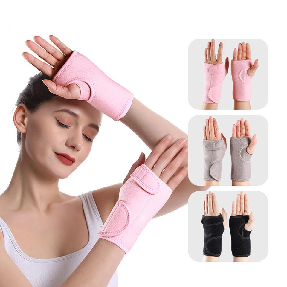 1Pcs Steel Plate Wrist Brace Adjustable Support Breathable Sprain Relief Double Strap Palm Brace for Pain Relief