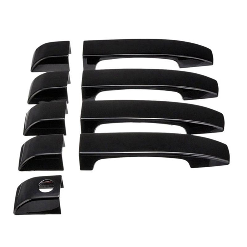 Bright Black Car Door Handle Covers Exterior Door Handles Trim for Land Rover Range L322 2002-2012