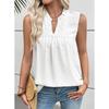 Fashionable Women's Lace Casual Sleeveless Polka Dot Top