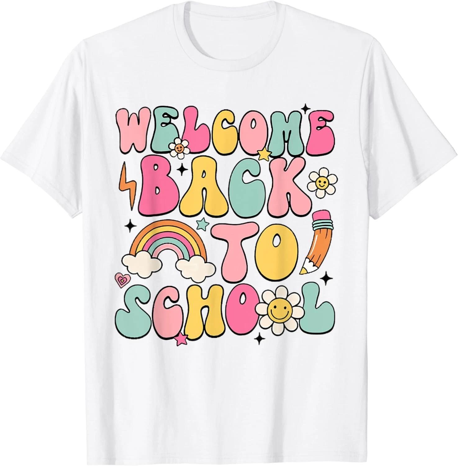 

Retro Welcome Back to School Teacher Appreciation Boys Girls Gift Unisex T-Shirt 2XL