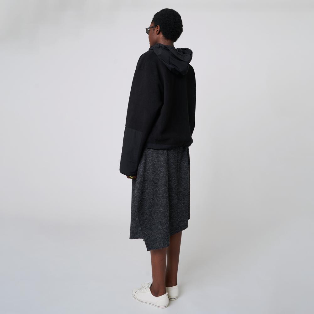 Au42Hl01 Fleece Tech Anorak_Black