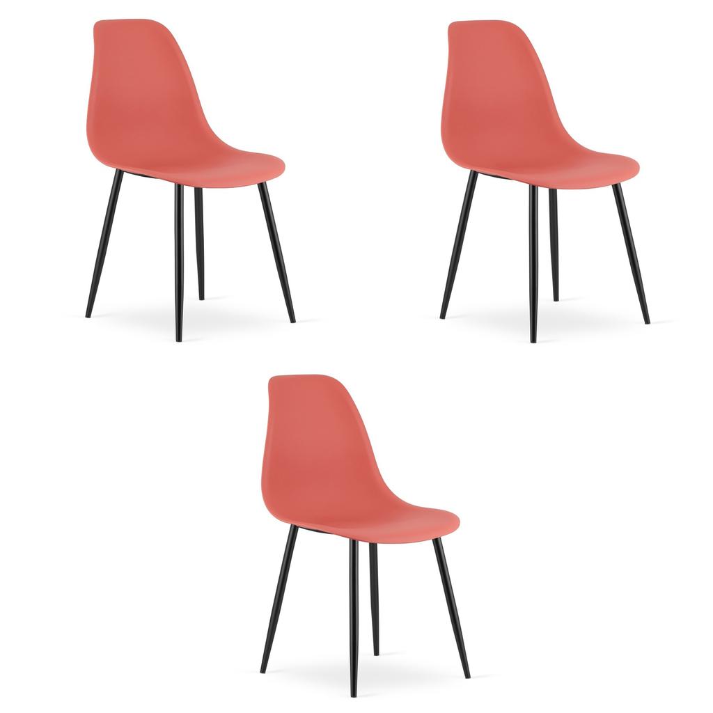 WAT Chair Vermilion / Black Legs X 3