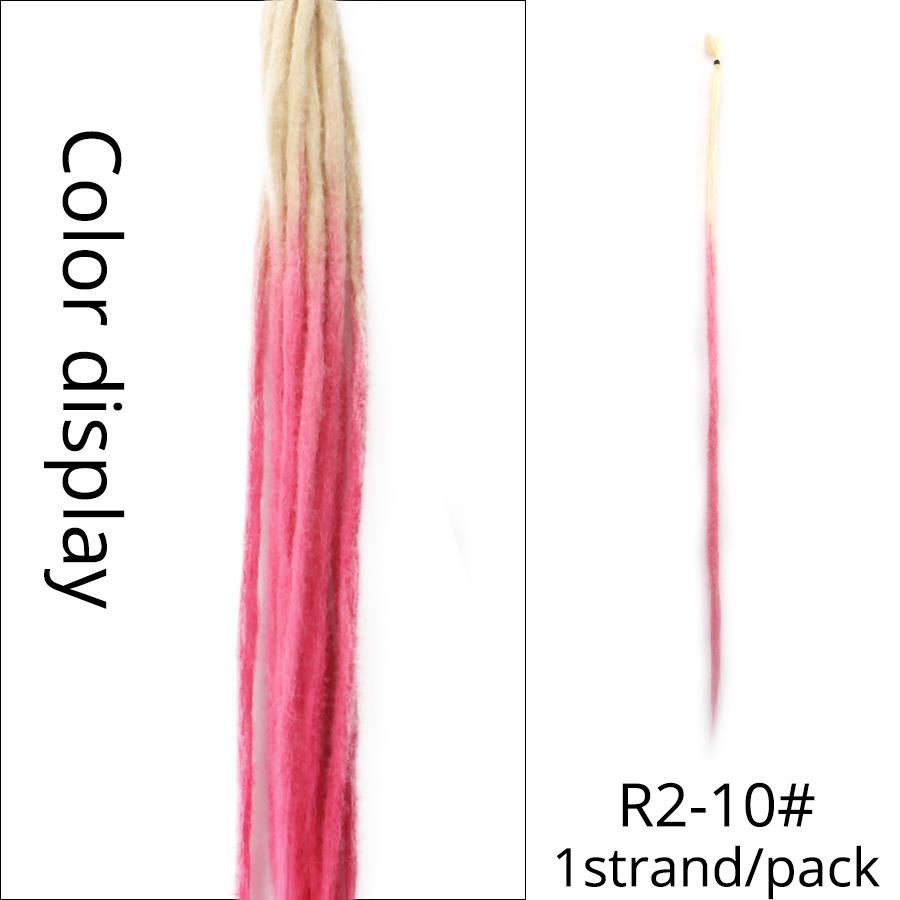 Estensioni Dreadlock fatte a mano al 100% Moda Reggae Capelli 20 pollici Morbidi Dreadlock all'uncinetto Trecce Capelli Ombre Colore 5 Pz / lotto