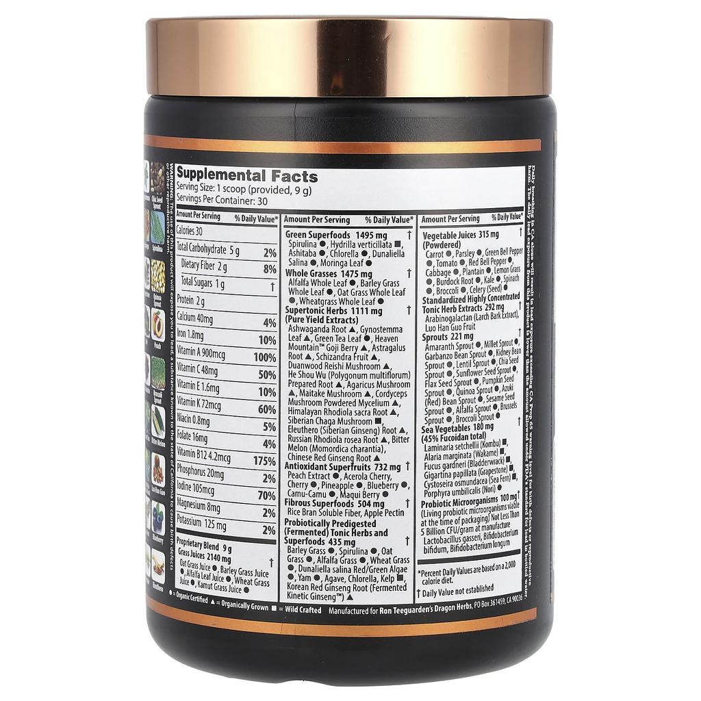 Tonic Alchemy, Ultimate Super Tonic Superfood Blend, 270G(9.5Oz)