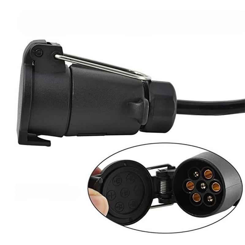Trailer Light Converter Car Accessories 4 Way Flat To EU 7 Way Round Connector Adapter Light Splitter US