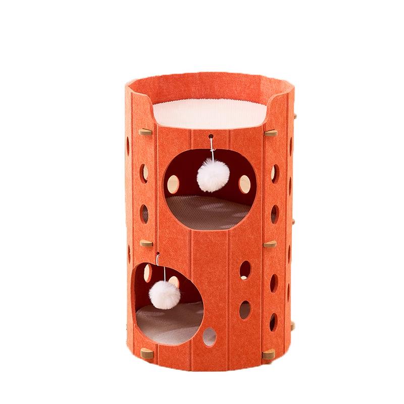 Cat Tree: Multi-layer Nest & Enclosed Bed - Durable, Scratch-Resistant, All-Season, Multi-Cat Home