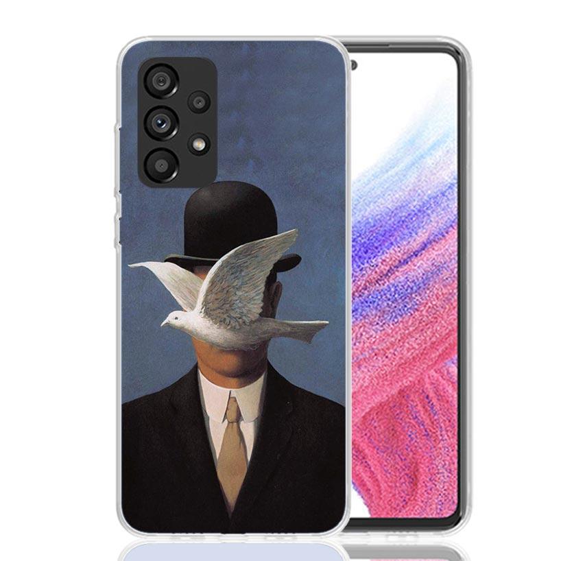 Rene Magritte Art Phone Case For Samsung Galaxy A17 A16 A14 A15 A13 A57 A56 A54 A55 A53 A37 A36 A34 A35 A33 A26 A24 A25 A23 Gala