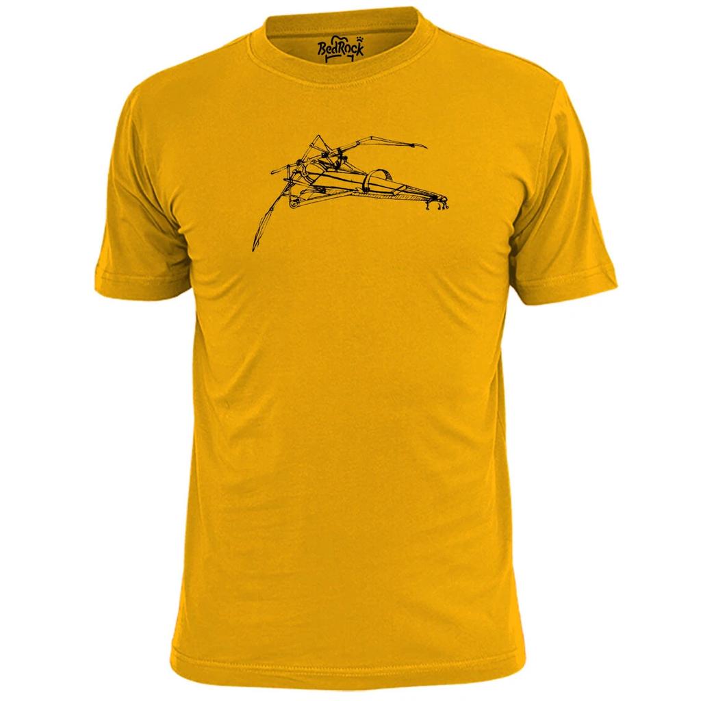 Herren Da Vinci Flugmaschine T-Shirt Künstler Erfinder