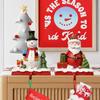 1Pcs Christmas Stocking Holder for Mantel,Resin Christmas Tree Santa Snowman Stocking Holder Christmas Decoration Hook for Indoor Counter Window