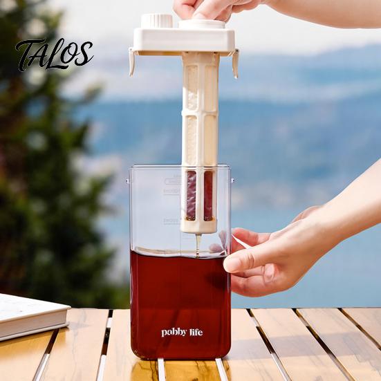 Plastik Eisteebereiter Kaltbrühkaffee mit Filter & luftdichtem Deckel, Klares, auslaufsicheres Krugglas, Skalen, Geschenke für Liebhaber