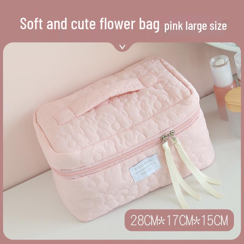 Kawaii Cloud Makeup Bag: Soft, Cute, Large-Capacity, Portable, 3D Storage for Dorms