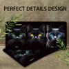 Black Cat with Colorful Eyes Front License Plate Aluminum License Plate Covers Frames Funny Standard Plates Novelty