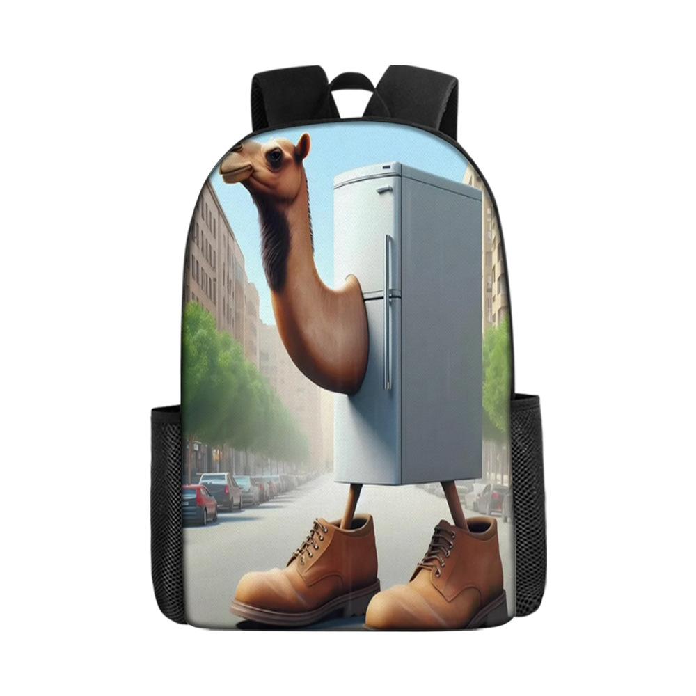 17 Inch Primary And Secondary School Schoolbag 3D Digital Color Printing Diy Backpack Oxford Cloth Backpack Printing