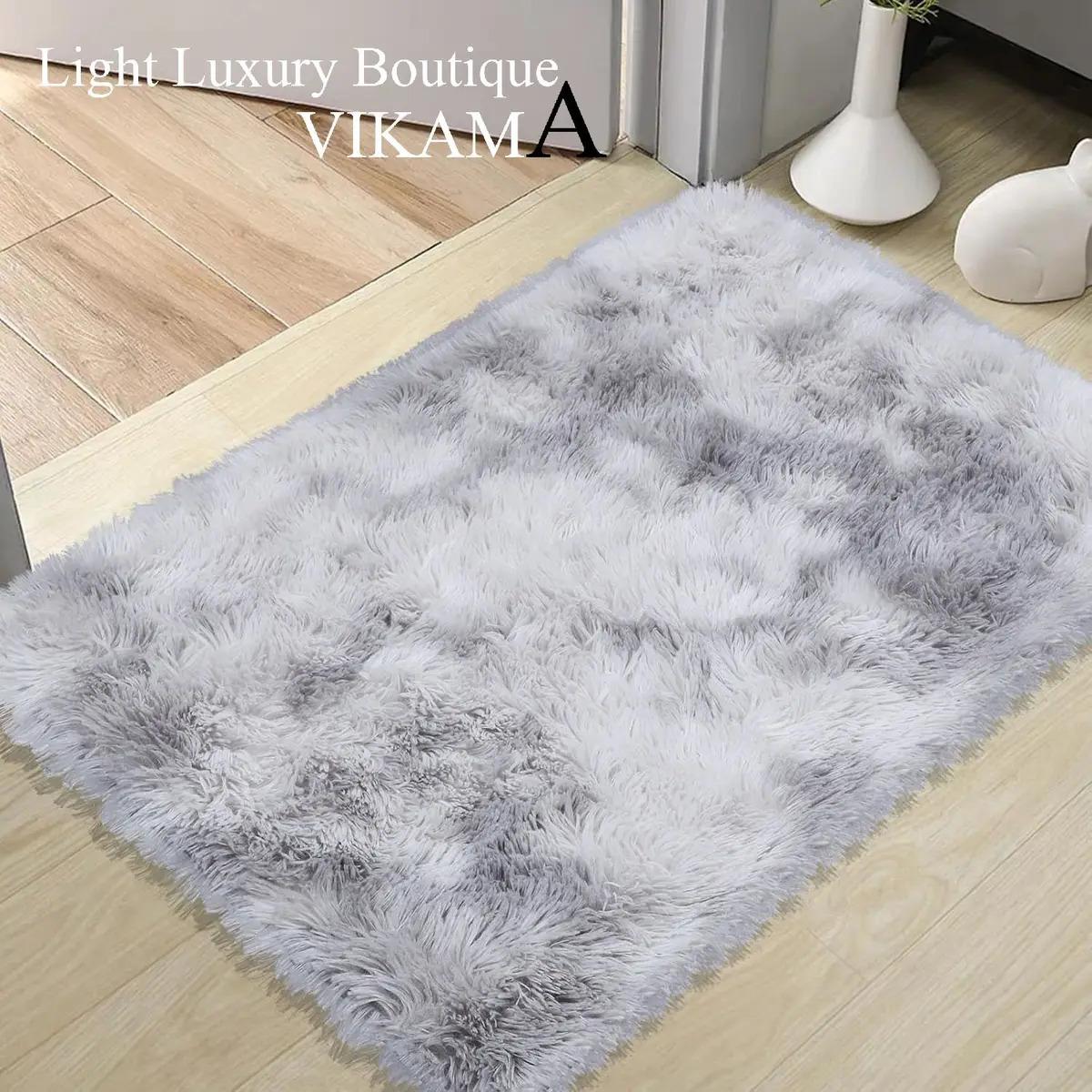 

VIKAMA Gradient Soft Silk Wool Children s Room Decorative Carpet Bedroom Living Room Decorative Not Easy to Fall Off the Carpet 40X60CM (1.3X2FT
