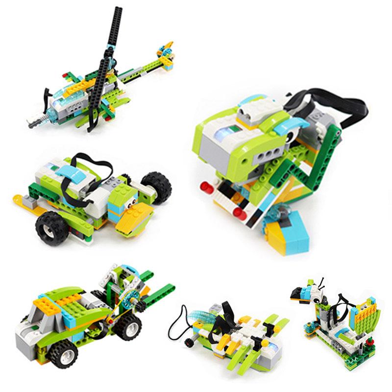 WeDo 2.0 Educational Functions DIY Parts Compatible 45300 WeDo 2.0 Core Set Building Blocks DIY Toys Christmas