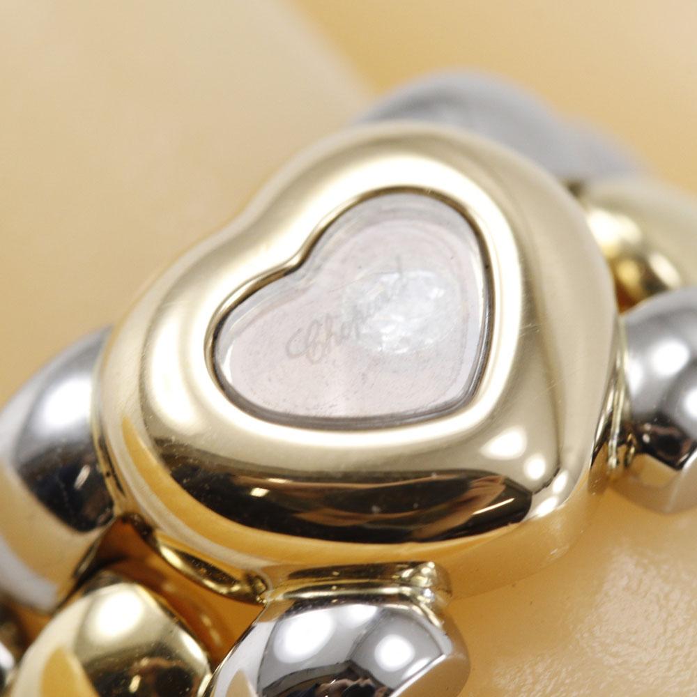 Chopard Happy diamond Ring 82/8401-20 heart K18 yellow gold/Stainless Steel #5.4(US Size) heart 12.7g Women Used