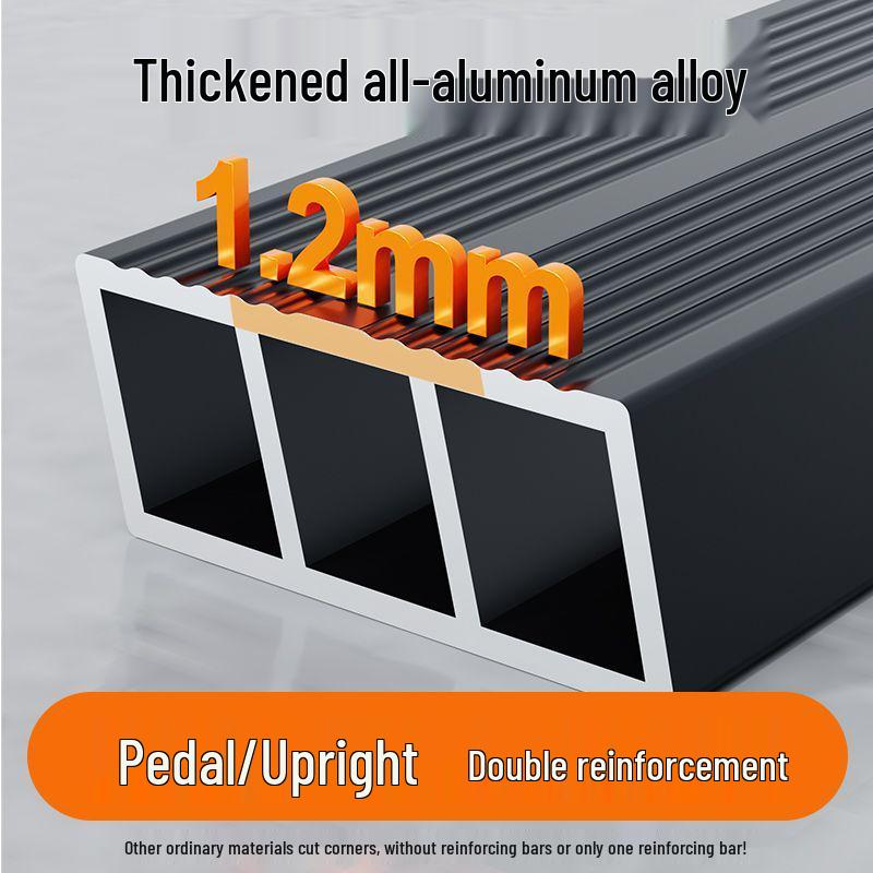 Heavy-Duty Aluminum Folding Ladder: Indoor/Outdoor Telescopic, Double-Sided, Portable.