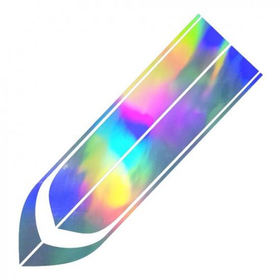 Stickers Laser Reflective Stripes Vinyl Decals Decor For Car Hood Side Body 2pcs