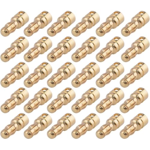 2.0mm 3.0m 3.5mm 4mm 5mm 5.5mm 6mm 6.5mm 8mm Gold Plated Male and Female 2mm Bullet Banana Connector Plugs for DIY RC Battery ESC Motor (3.5mm (30 Pai