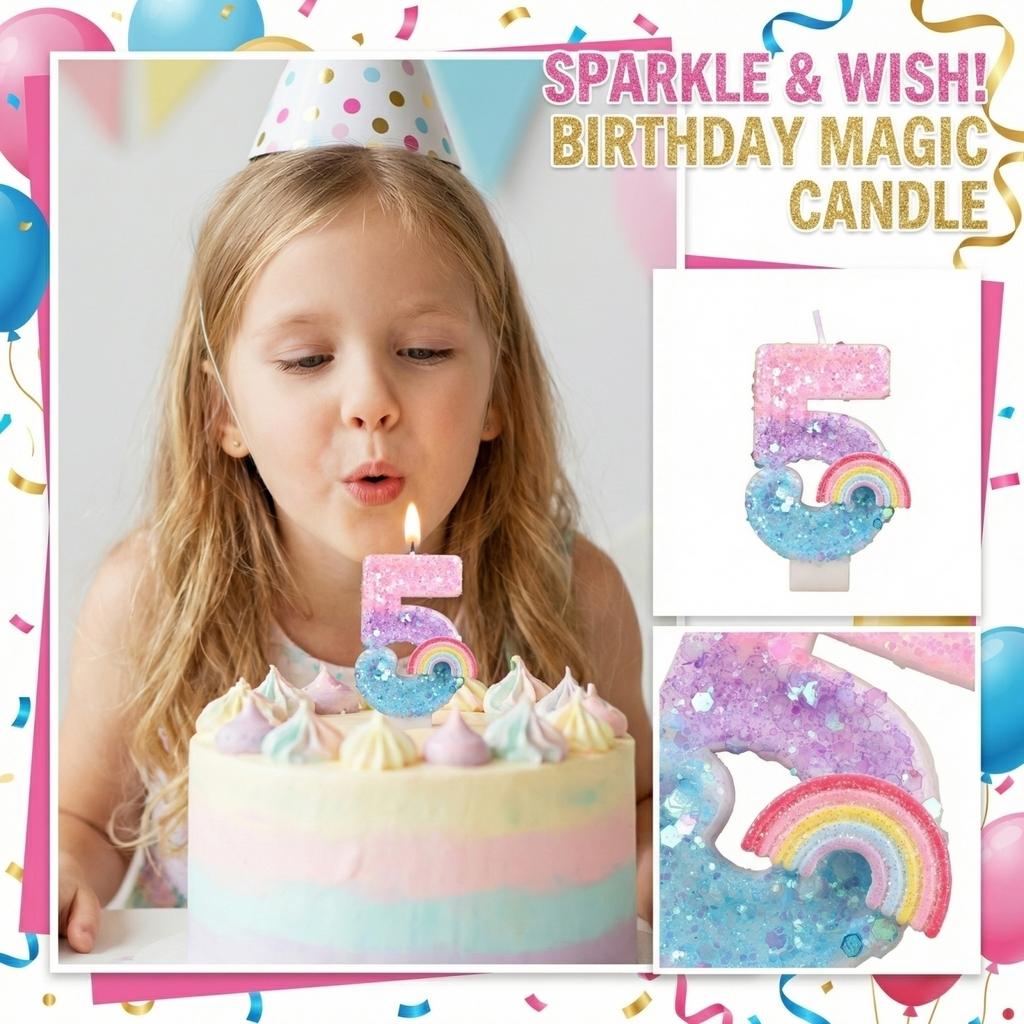 Fashion Cartoon Creative Birthday Candles Party Digital Candles