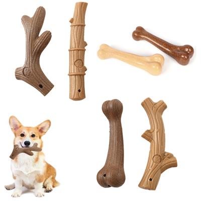 Brinquedos para mastigar para cães de estimação, dentes molares, bastão limpo, interessante, madeira de pinho, formato de osso fofo, mordida durável, brinquedo interativo para filhotes, suprimentos para animais de estimação